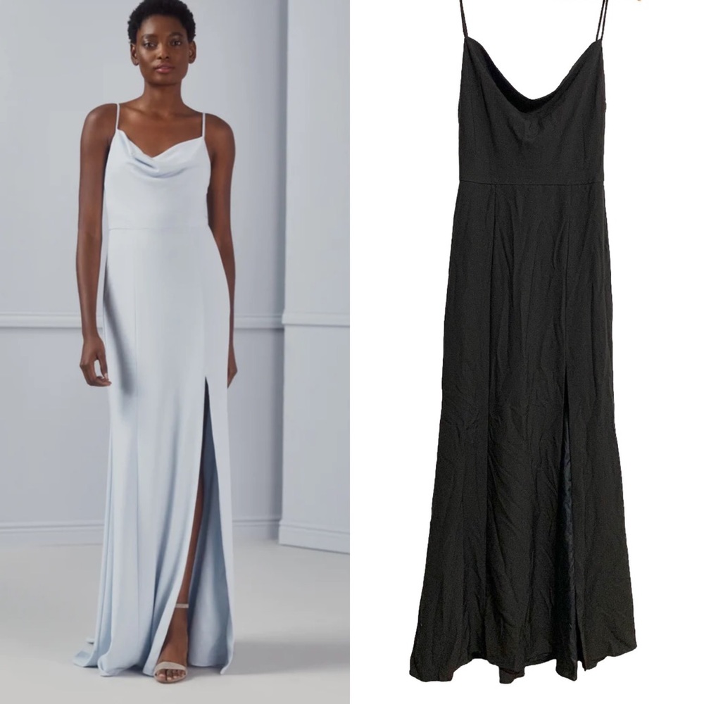 Amsale Tali Cowl Neck Crepe Bridesmaid Formal Dress